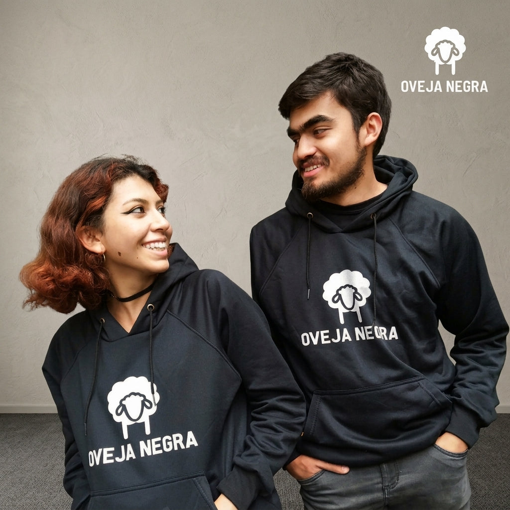 BUZO UNISEX NEGRO - OVEJA NEGRA