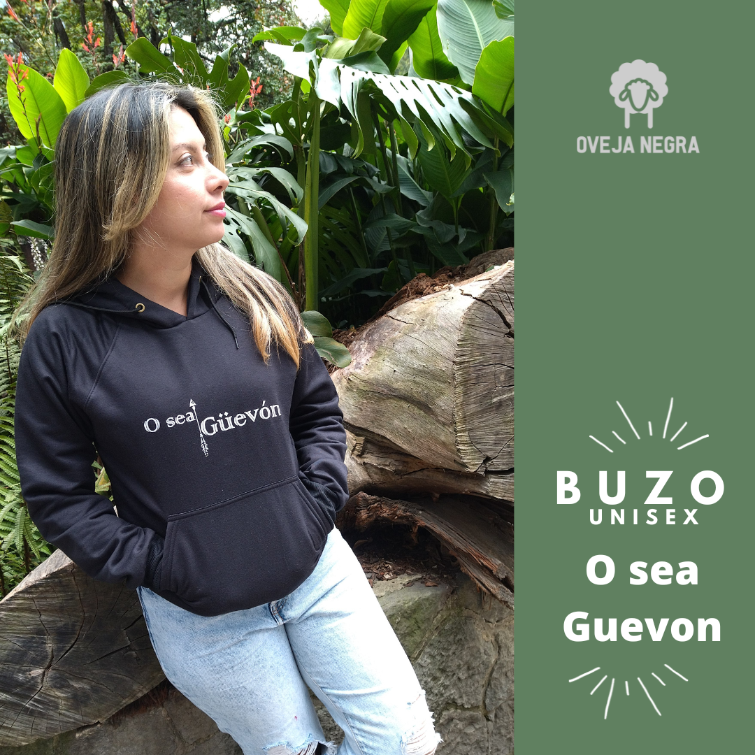 BUZO UNISEX NEGRO - O SEA GUEVON