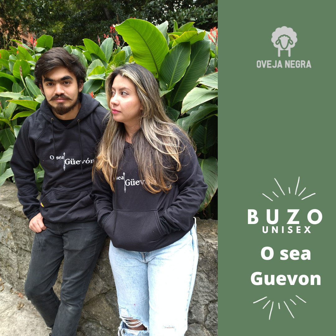 BUZO UNISEX NEGRO - O SEA GUEVON