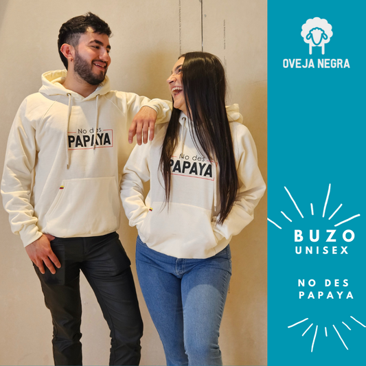 BUZO UNISEX MARFIL -  NO DES PAPAYA