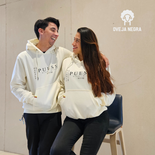 BUZO UNISEX MARFIL - HAGALE PUES MIJO