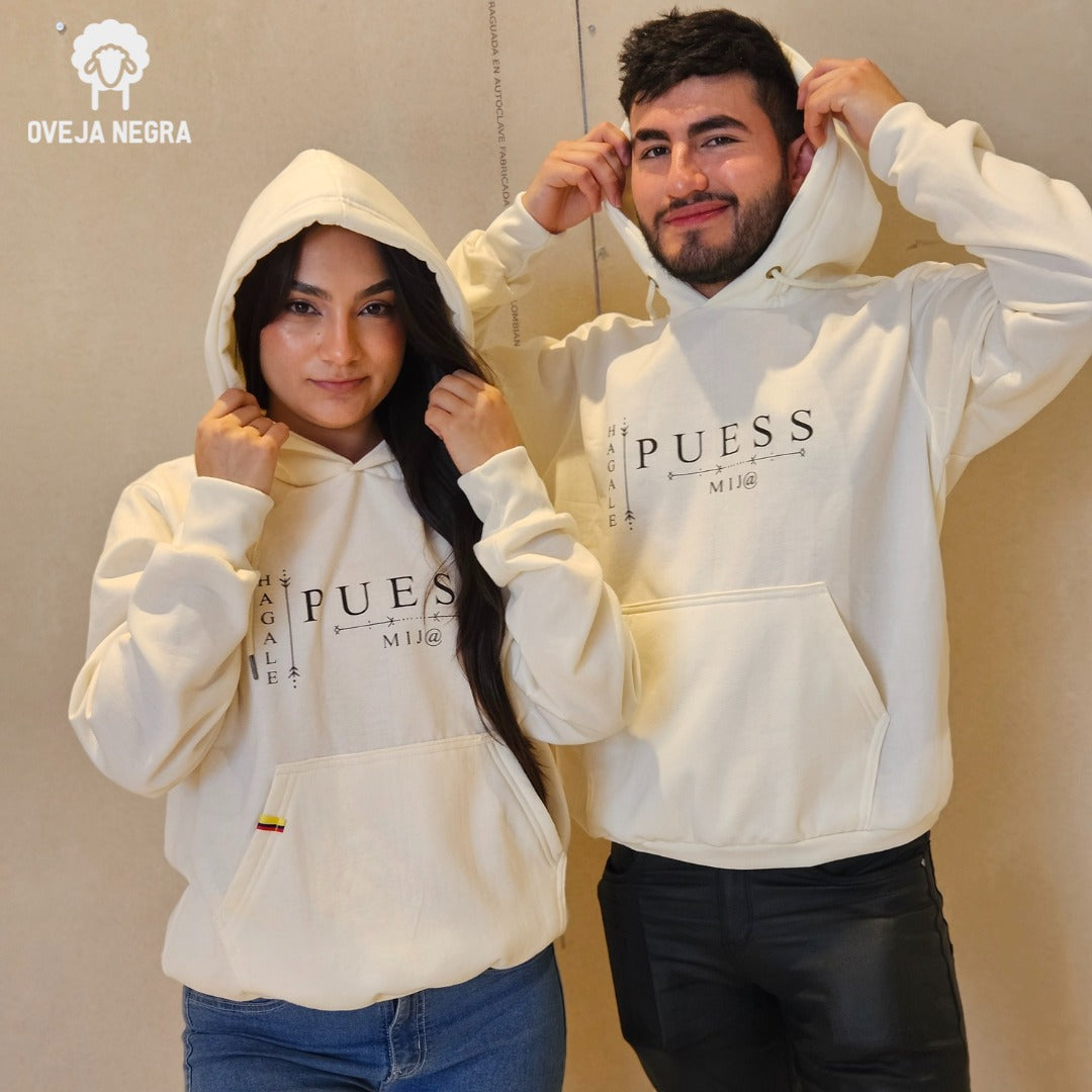 BUZO UNISEX MARFIL - HAGALE PUES MIJO